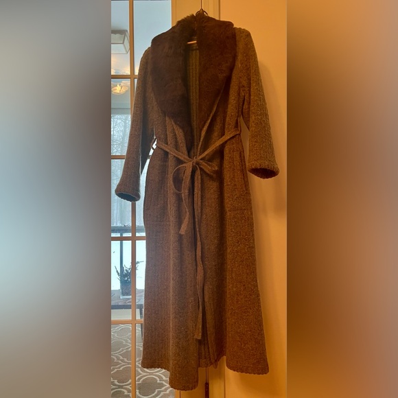 Hilary Radley Jackets & Blazers - Hilary Radley 100% Lana Wool Coat With Removable Real Fur 
4 oversized like S/M